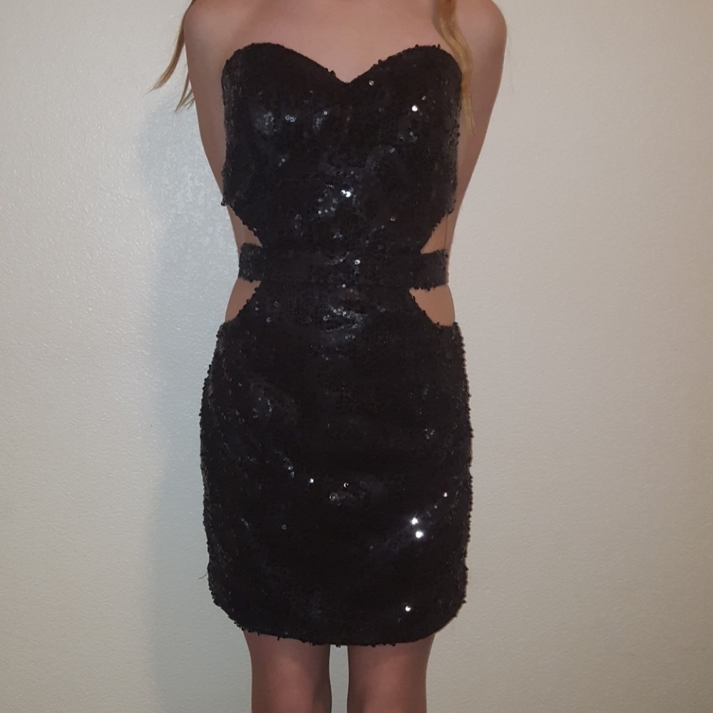 Black sequin dress